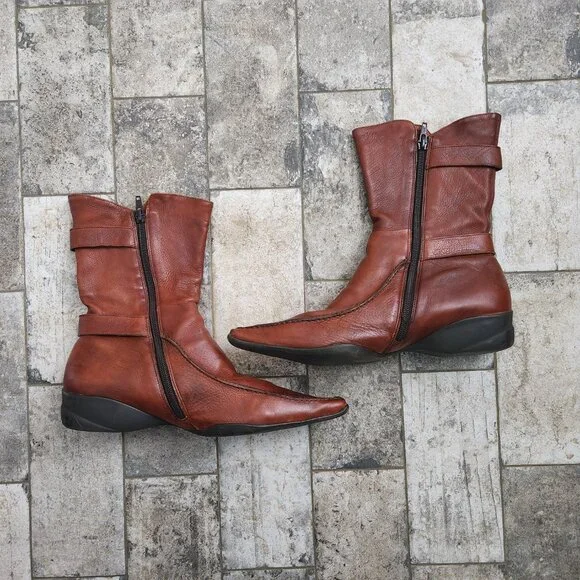 Kenneth Cole Leather Brown Boots, Size 8.5 - Picture 3 of 7